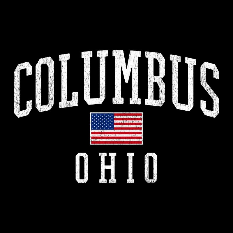 Emblème de Columbus, Ohio, avec drapeau américain