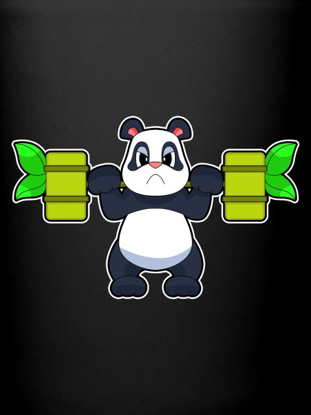 Panda Bodybuilder Barbell Bodybuilding