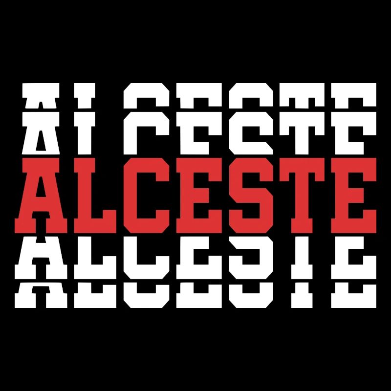 Alceste t-shirt gift idea stacked text