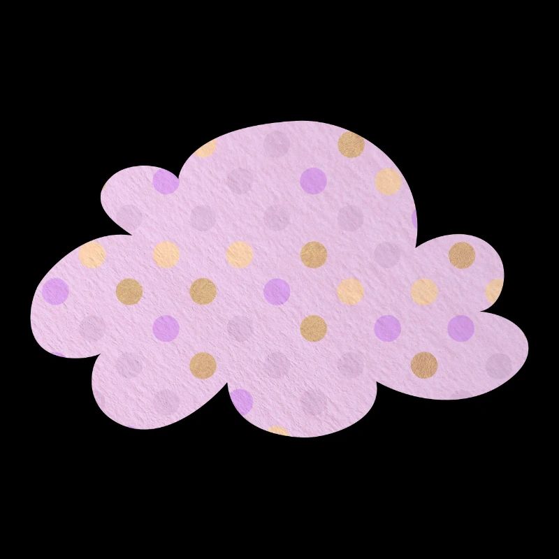 Cloud Dots Dots Chambre d’enfant Météo Rose Fille