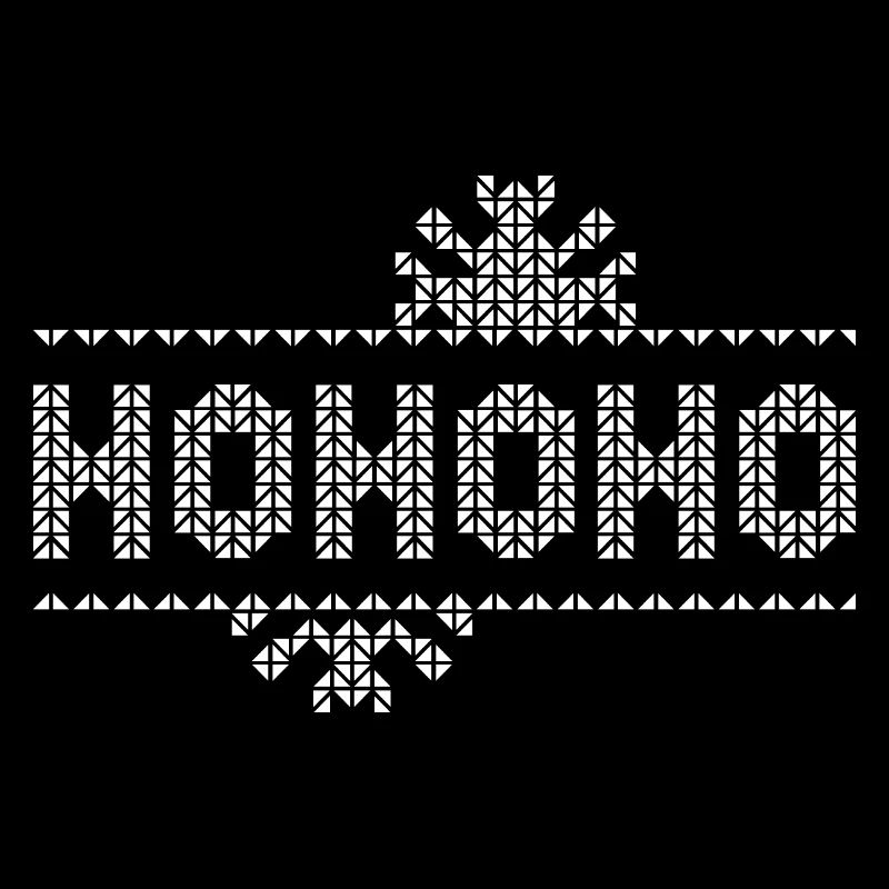 hohoho pixel Christmas Snow Crystals Logo