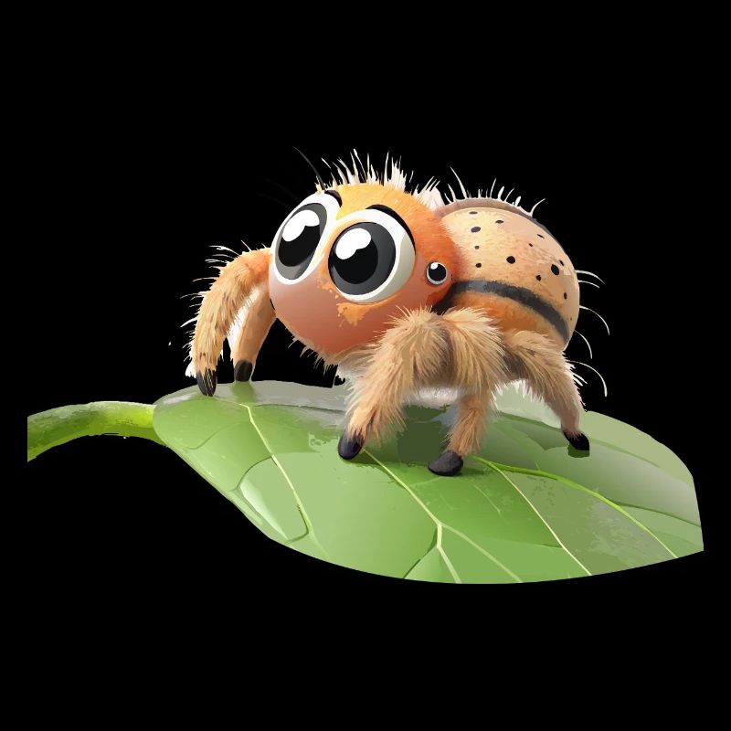 Petite araignée philippus curieuse sur une feuille