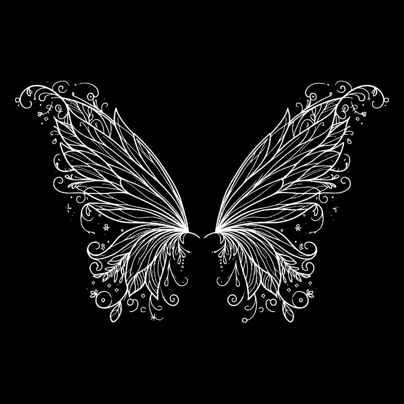 Ailes, blanc délicat transparent
