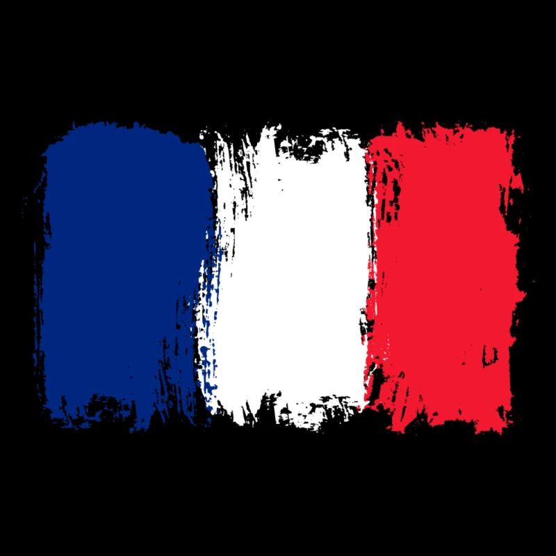 Drapeau Bleu Blanc Rouge Brush