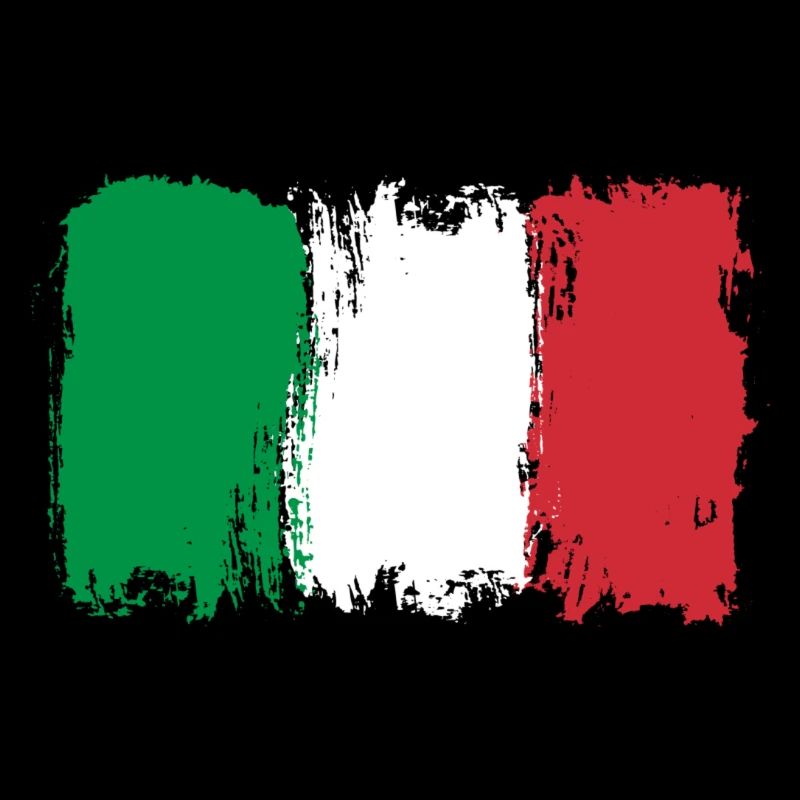 Drapeau italien coups de pinceau