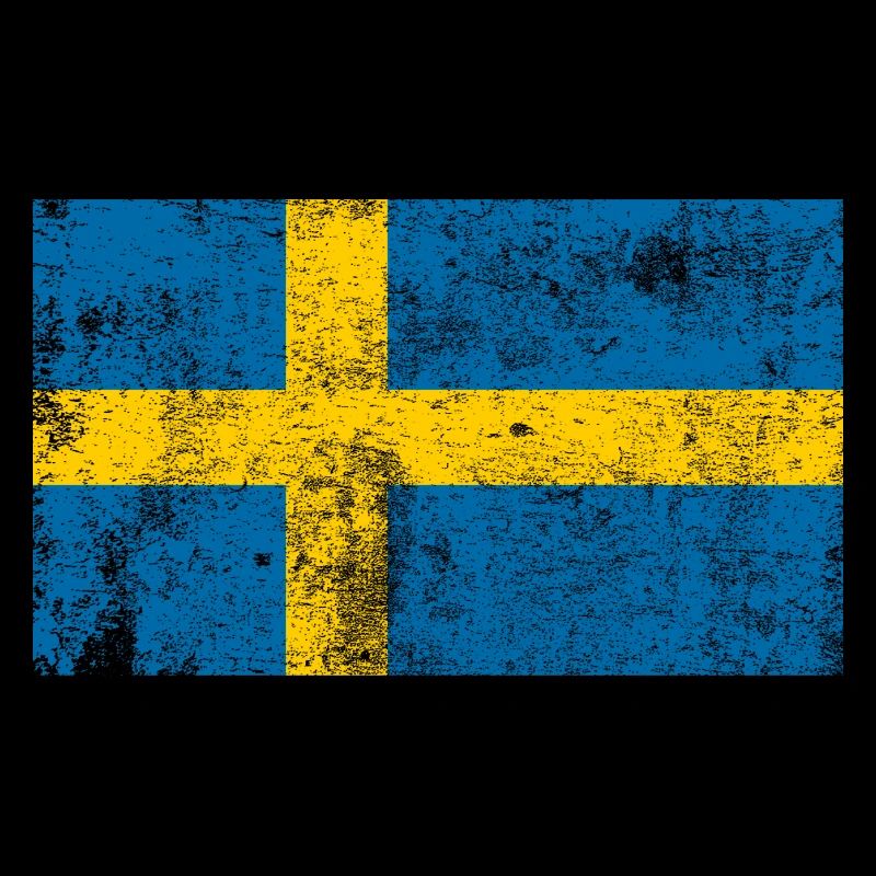 Drapeau de la Suède Drapeau Grunge Retro Vintage