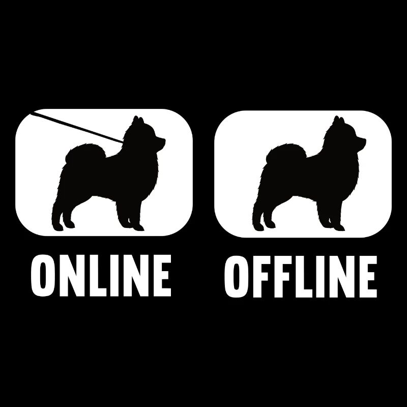 Online Offline Zwergspitz Spitz Spitzliebhaber