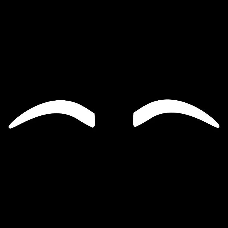 Eyebrows white smooth