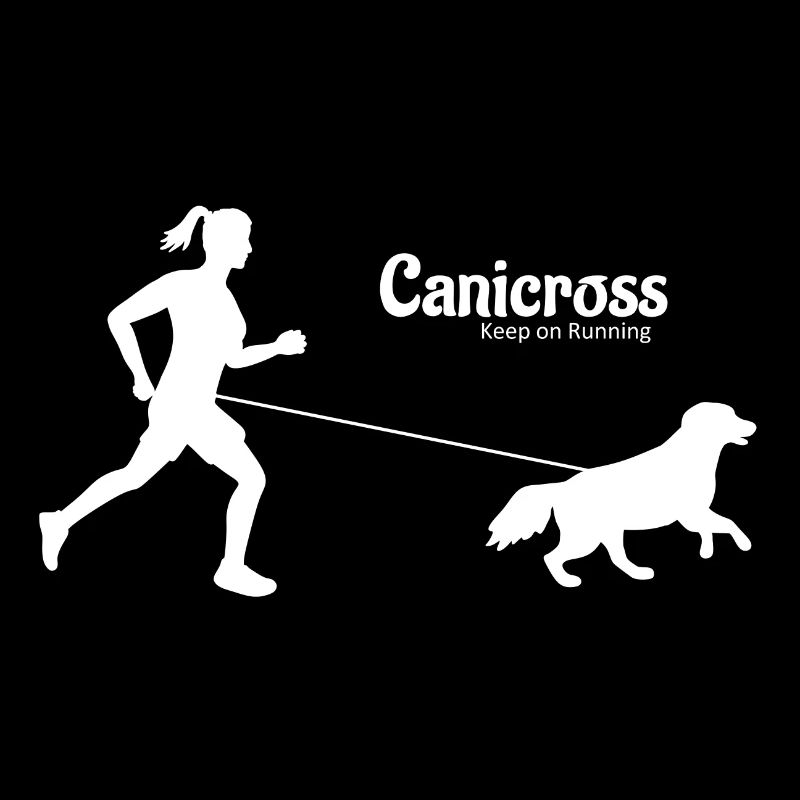 Course tout-terrain - Coureuse avec chien - Canicross - Chien