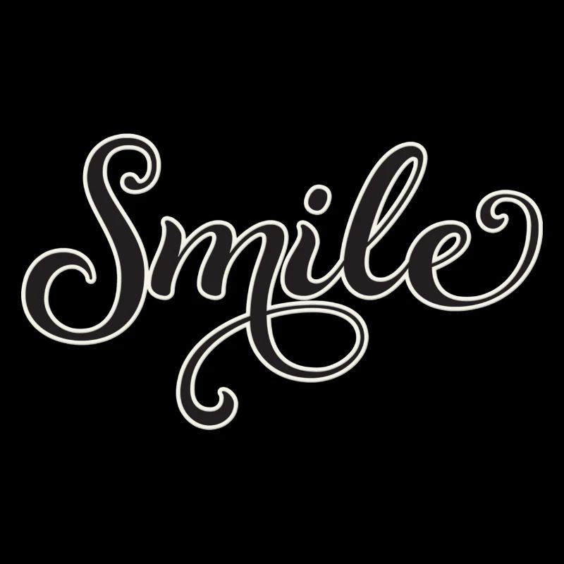 Lächelnder Script-Schriftzug Smile