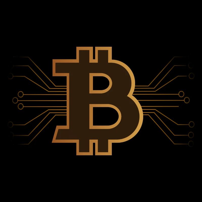 Bitcoin - Braun/Gold Kryptowährung