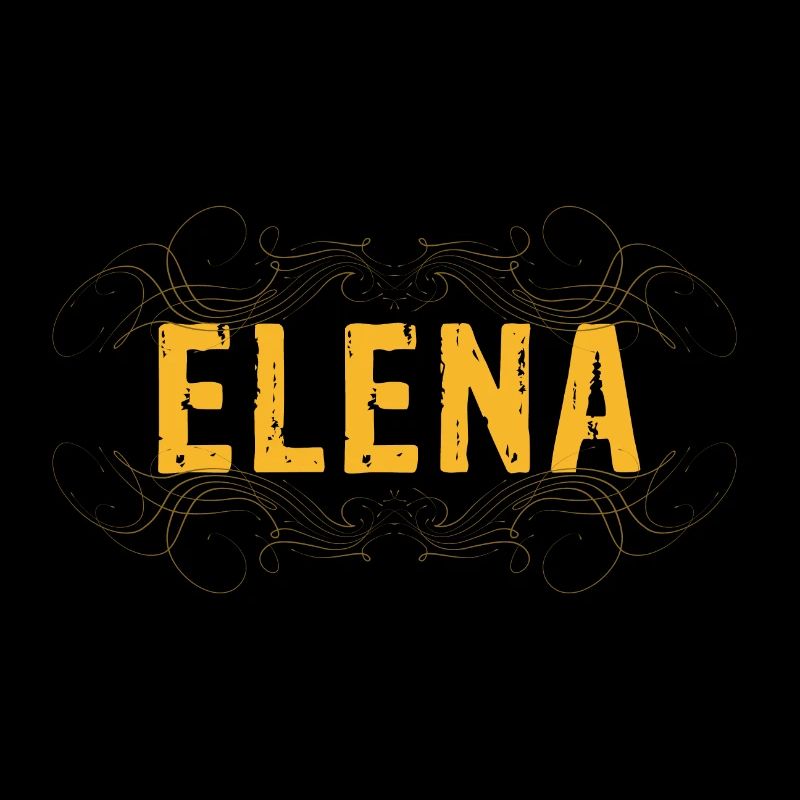 Lettrage ELENA décoré