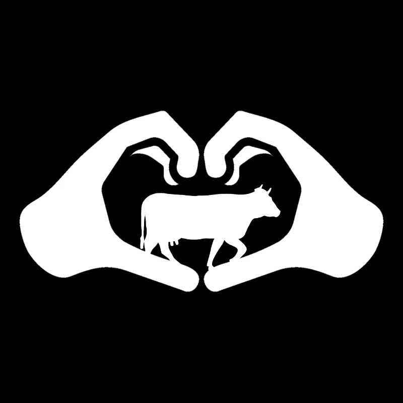 Cows Heart Hands Gift Idea White