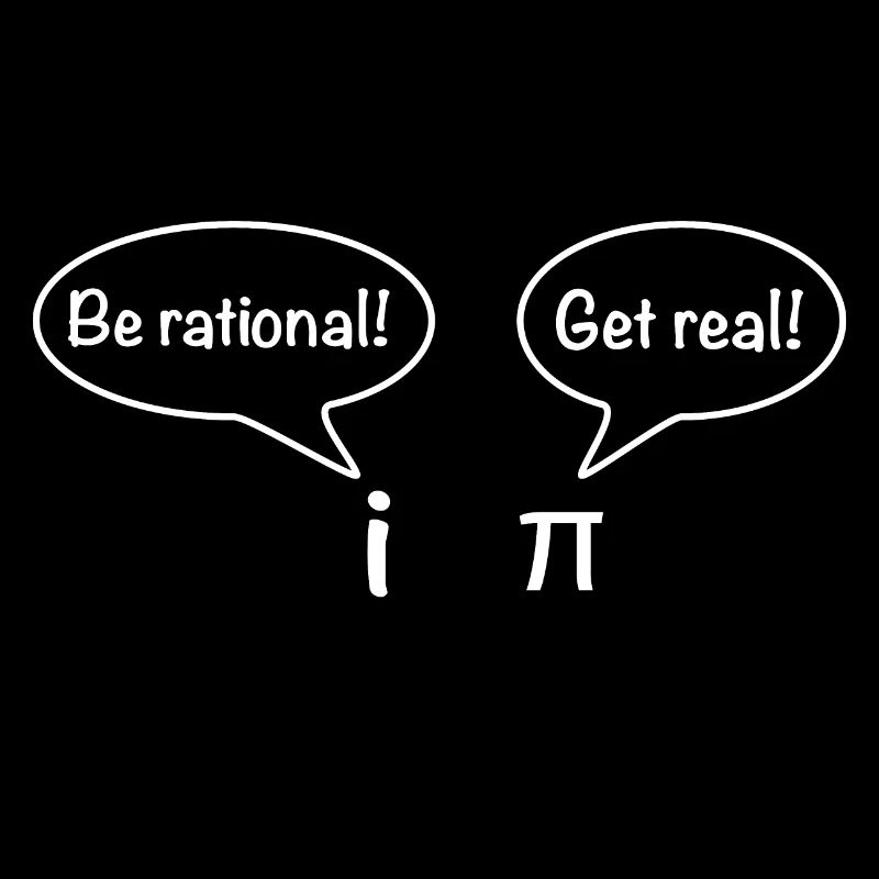 Math joke design with I and Pi