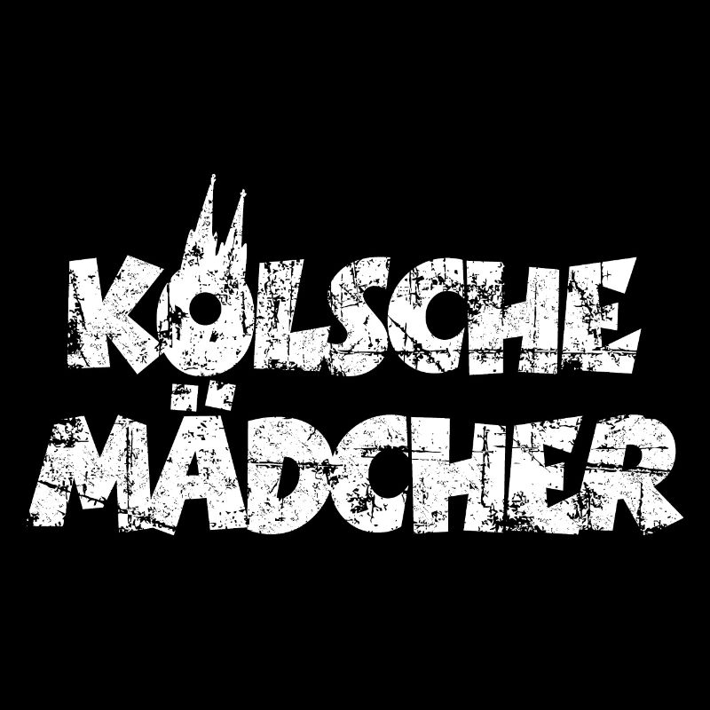 Kölsche Mädcher (Vintage/Weiß) Mädchen aus Köln