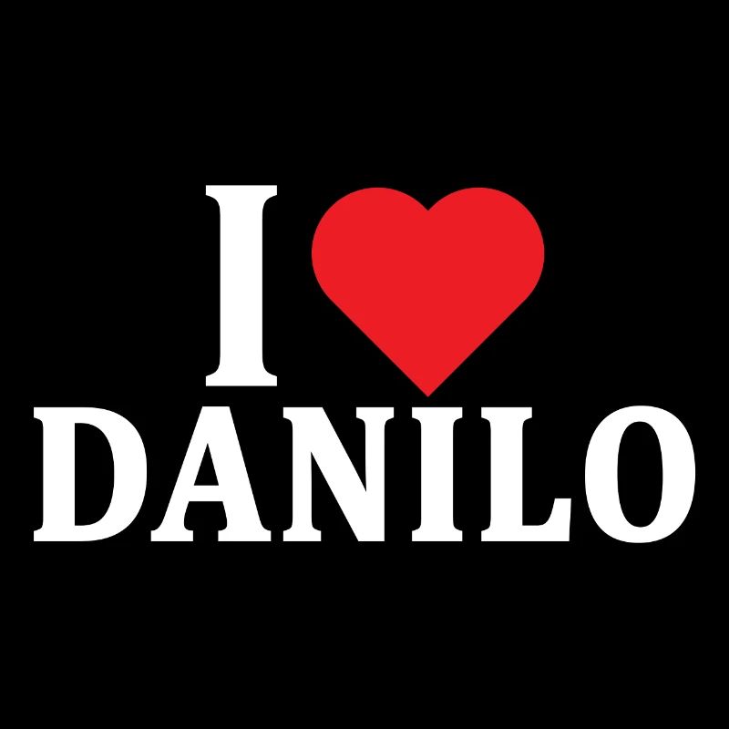T-Shirt Ich liebe Danilo T-Shirt Geschenkidee