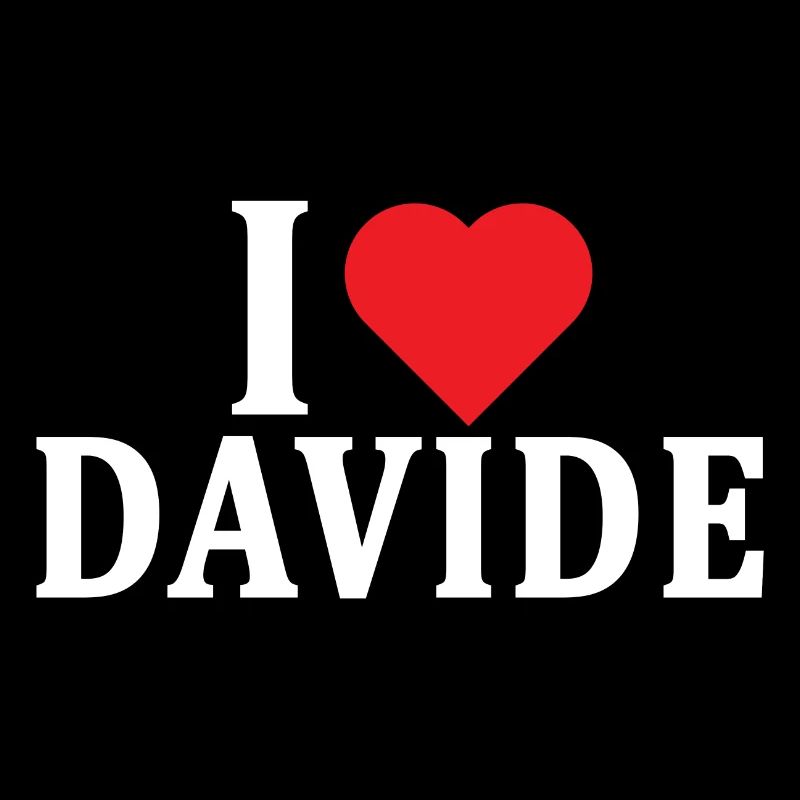 T-Shirt Ich liebe Davide T-Shirt Geschenkidee