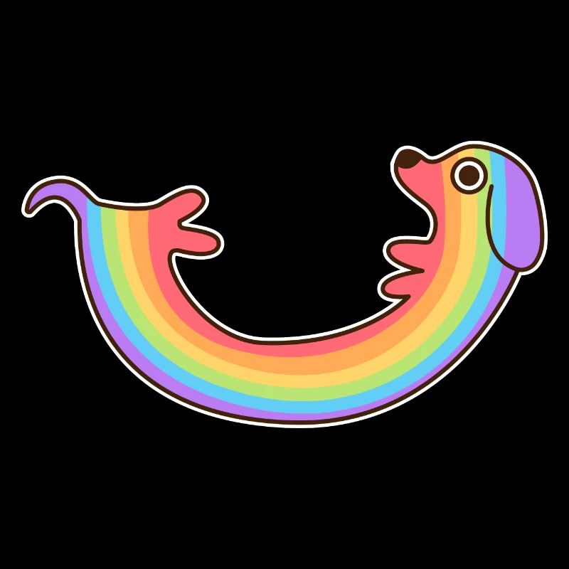 Regenbogenhund. Farbiger Hund. Regenbogenhund *