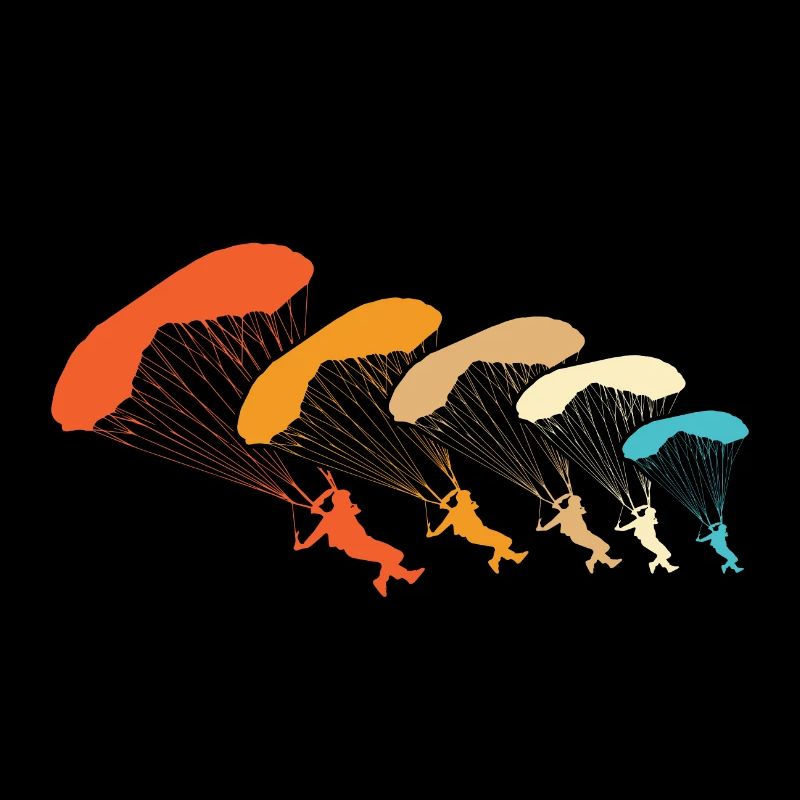 Fallschirmspringer Retro Skydiving Fallschirm
