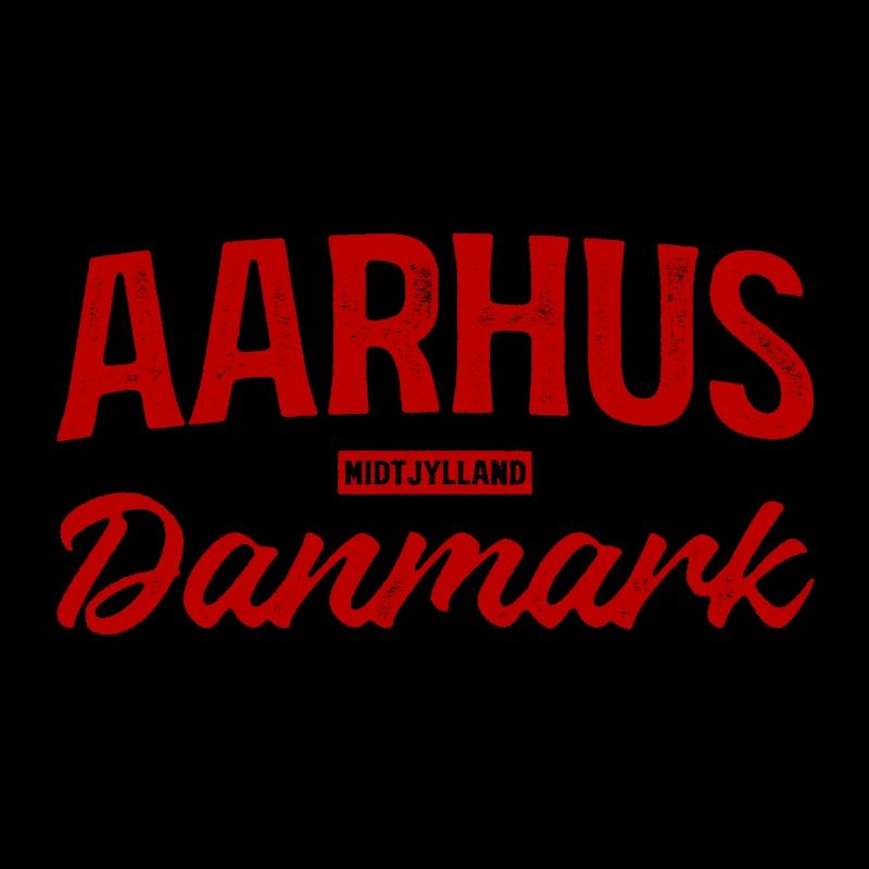 Aarhus Danmark Lettering Retro