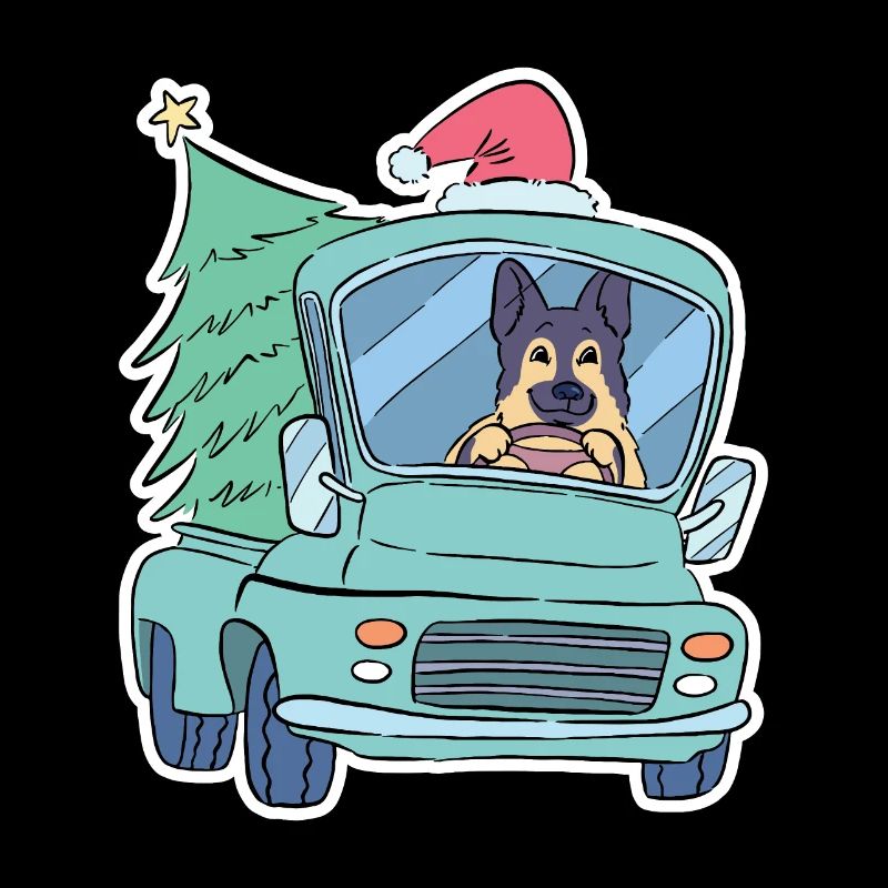 Christmas german shepherd christmas tree