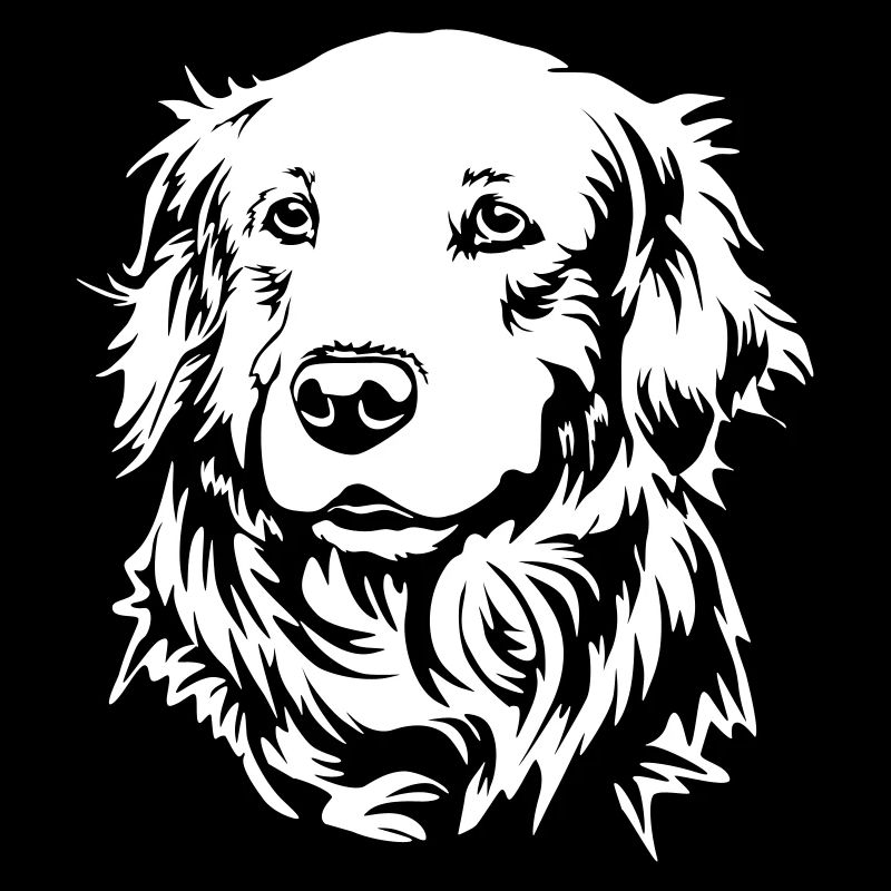 Golden Retriever Kopf "Black Edition"