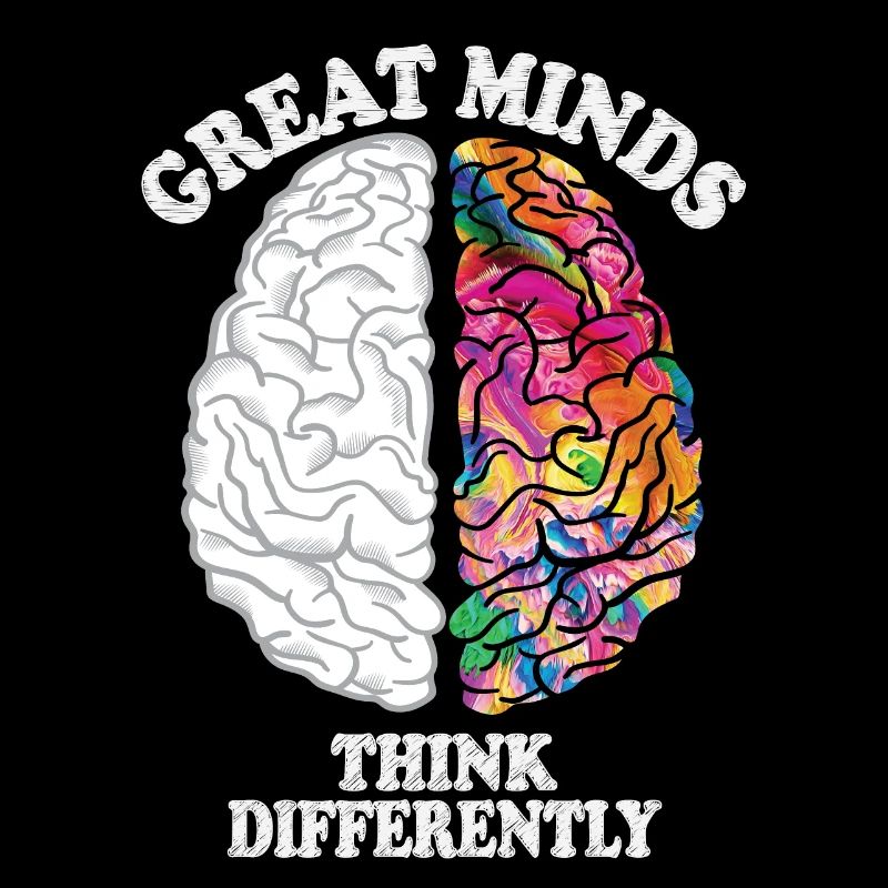 Les grands esprits pensent différemment cerveau créatif