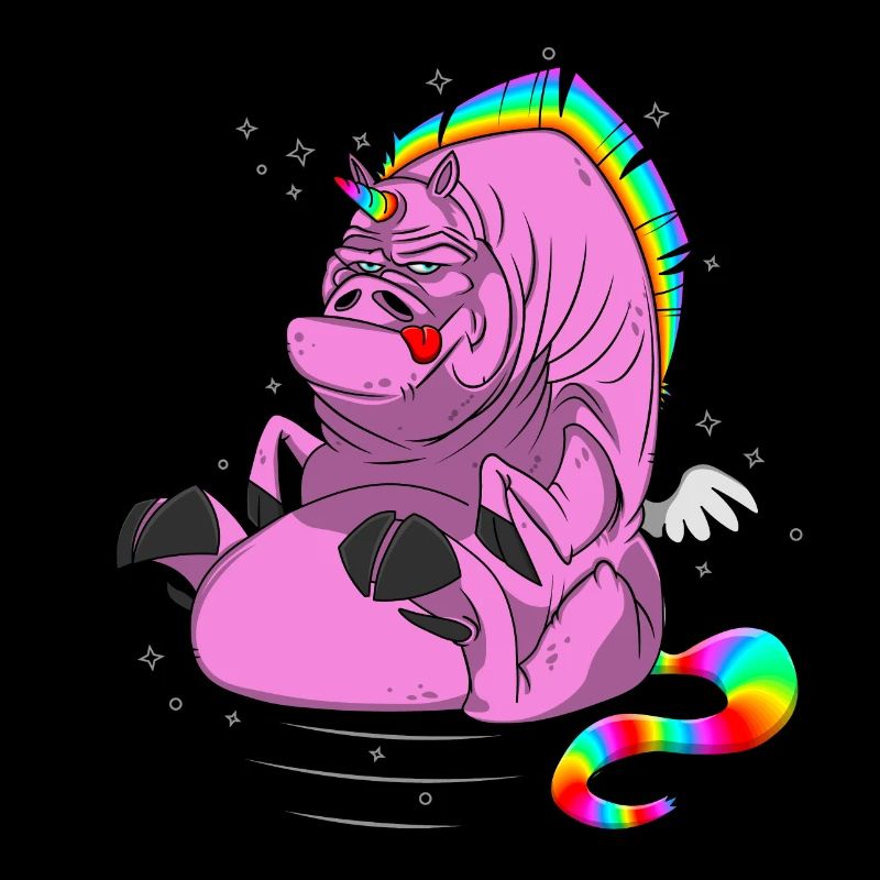Cochon licorne avec des ailes