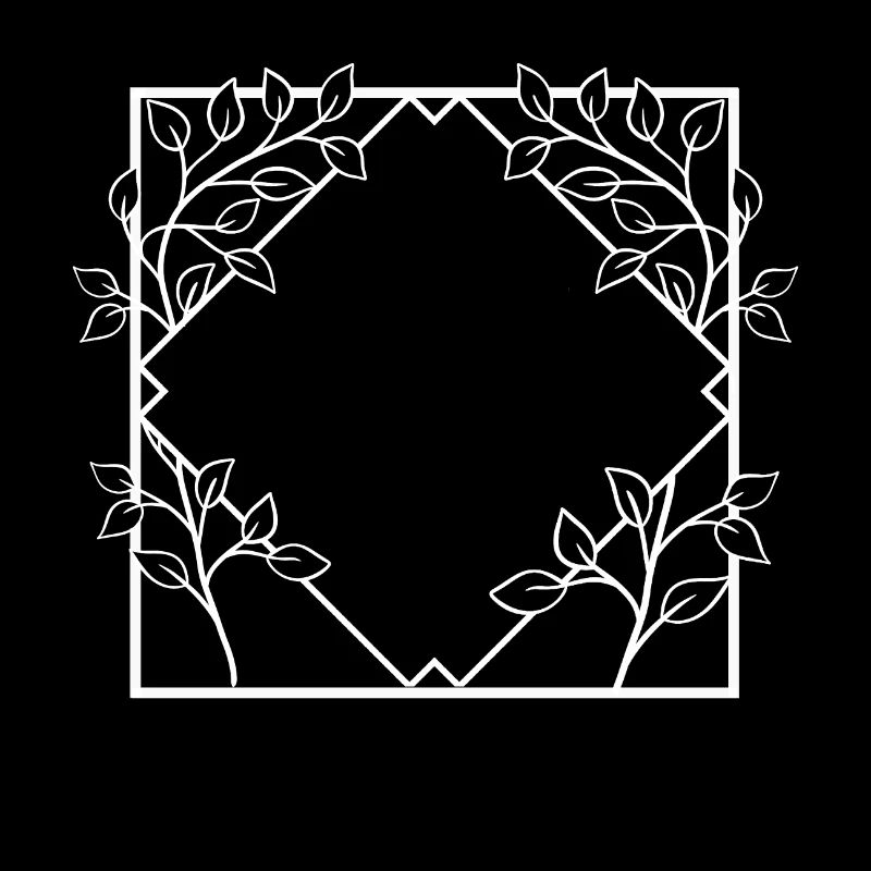 White Square Frame Ornaments