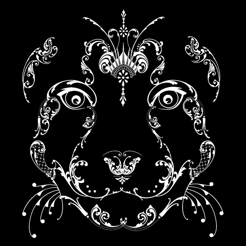 Snow leopard cheetah psychedelic ornament pattern