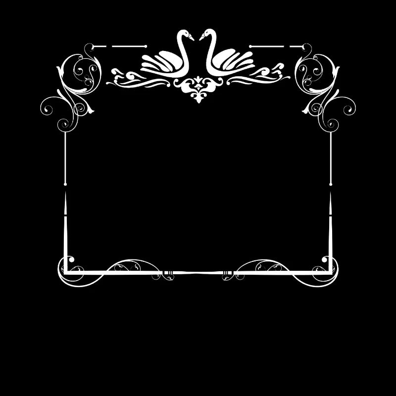 Elegant swan frame with embellishments