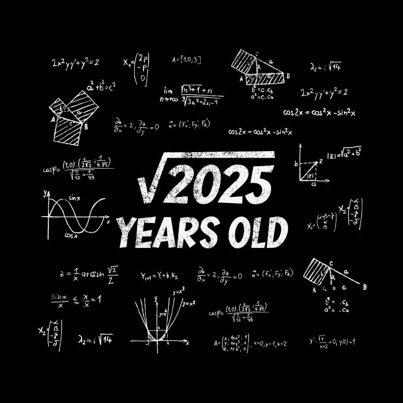 Square root from 2025 - 45th birthday math nerd