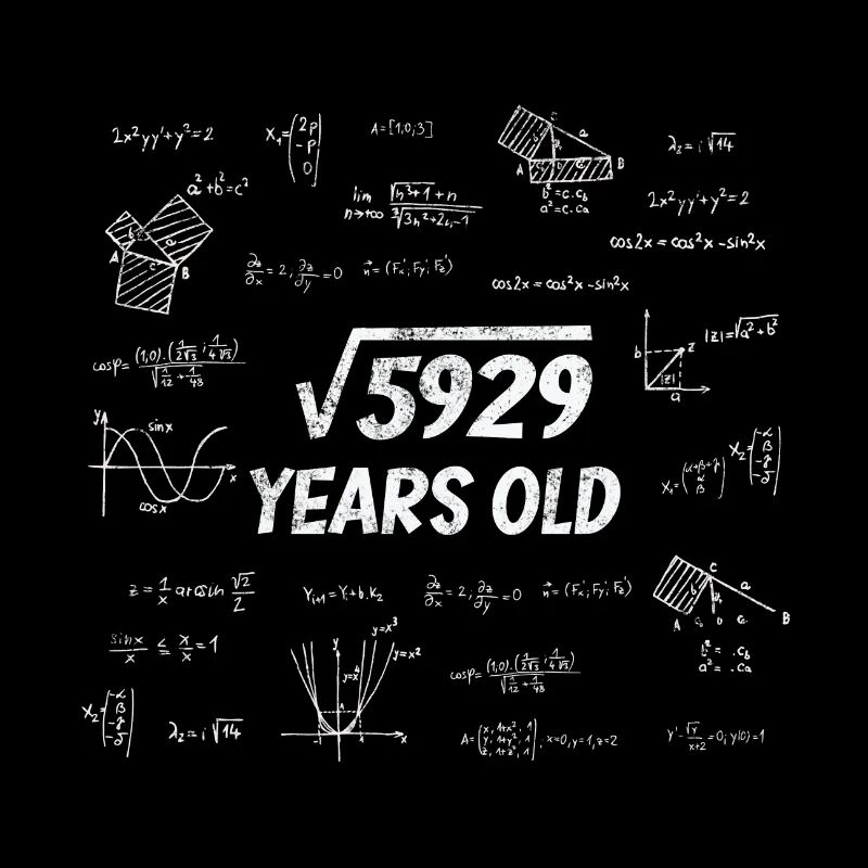 Square root from 5929 - 77th birthday math nerd