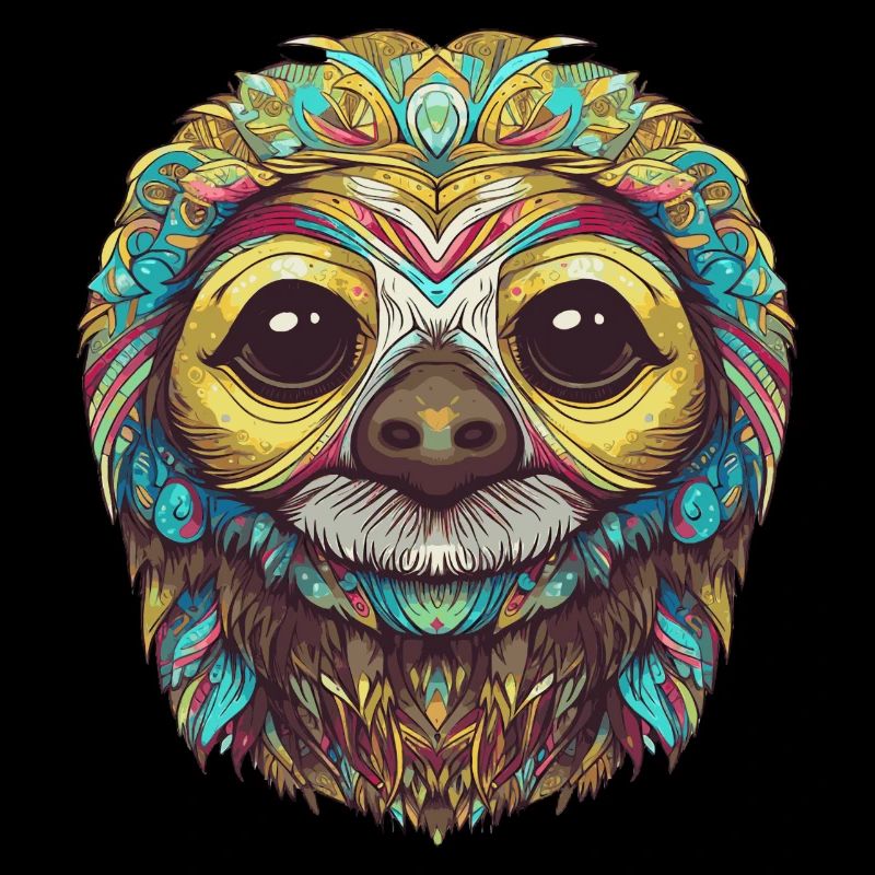 Psychedelisches Faultier