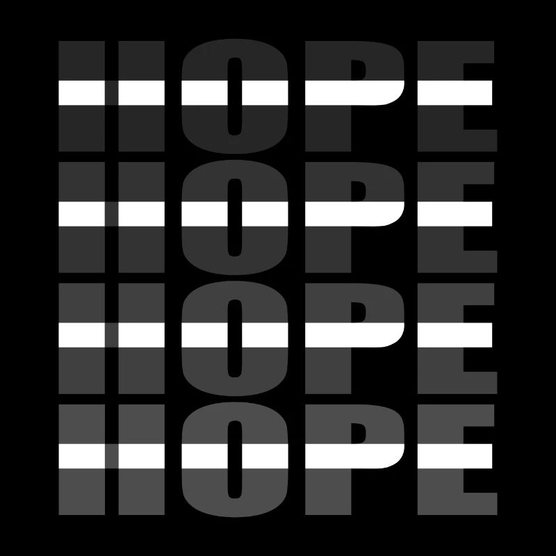 Hope Grid: Monochrome Typographic Matrix