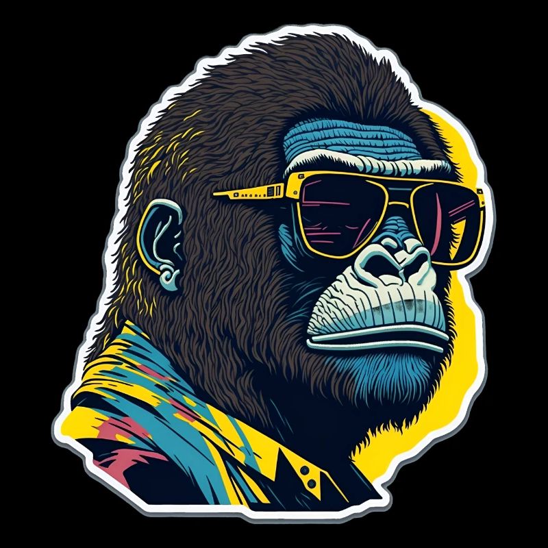 Gorilla mit Sonnebrille