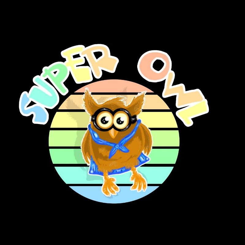 Super Eule Superheld Cartoon Vogel