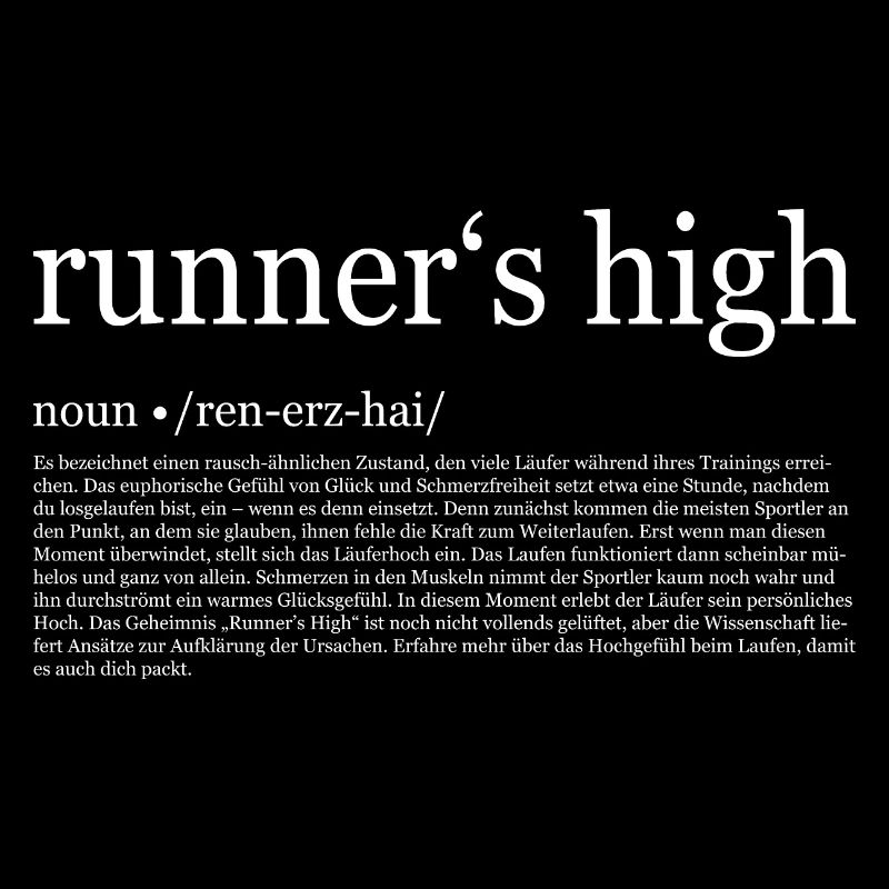 Runners high Bedeutung Geschenk Läufer Marathon