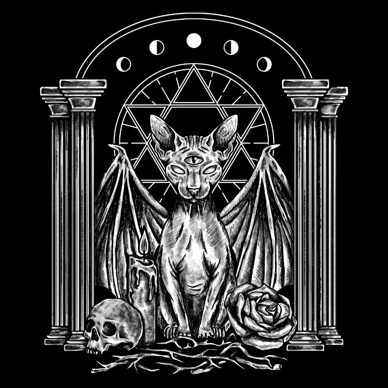 Gothic cat design for gothic fans
