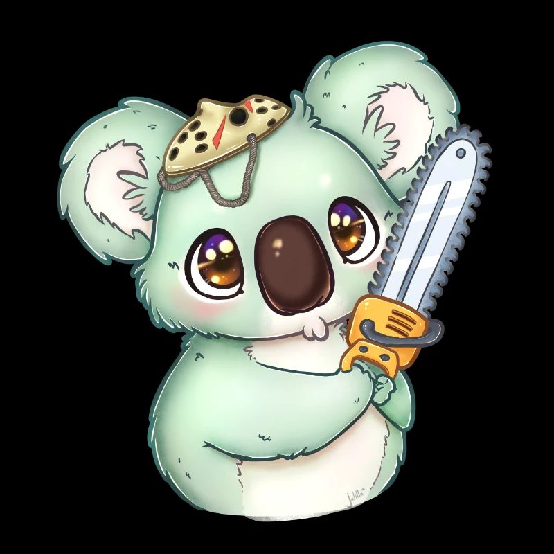 Koala mit Kettensäge