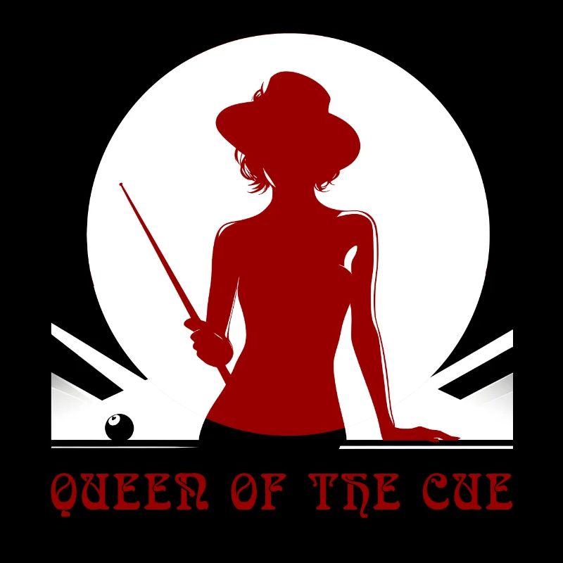 Billard de billard - la reine rouge de la queue