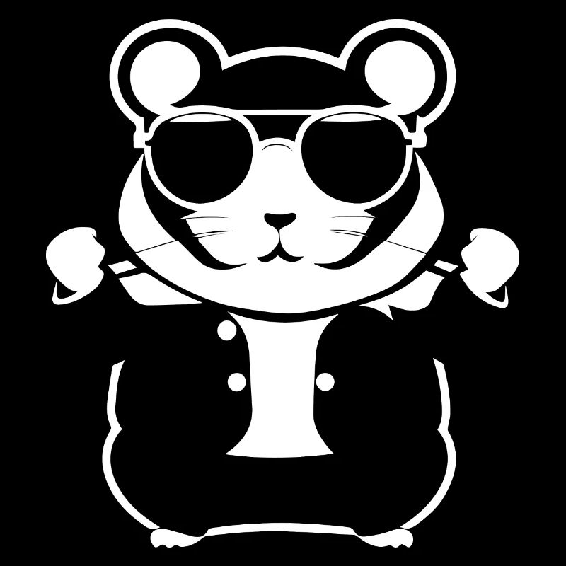 Hamster drôle avec des lunettes de soleil Hamsters