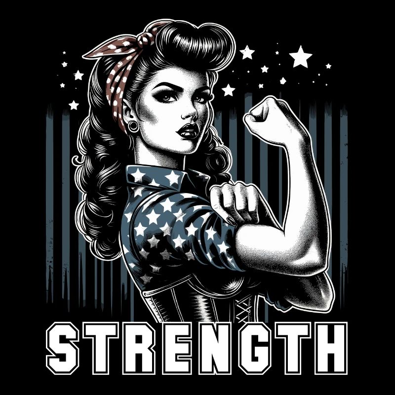 Strength Woman Rockabilly Gift