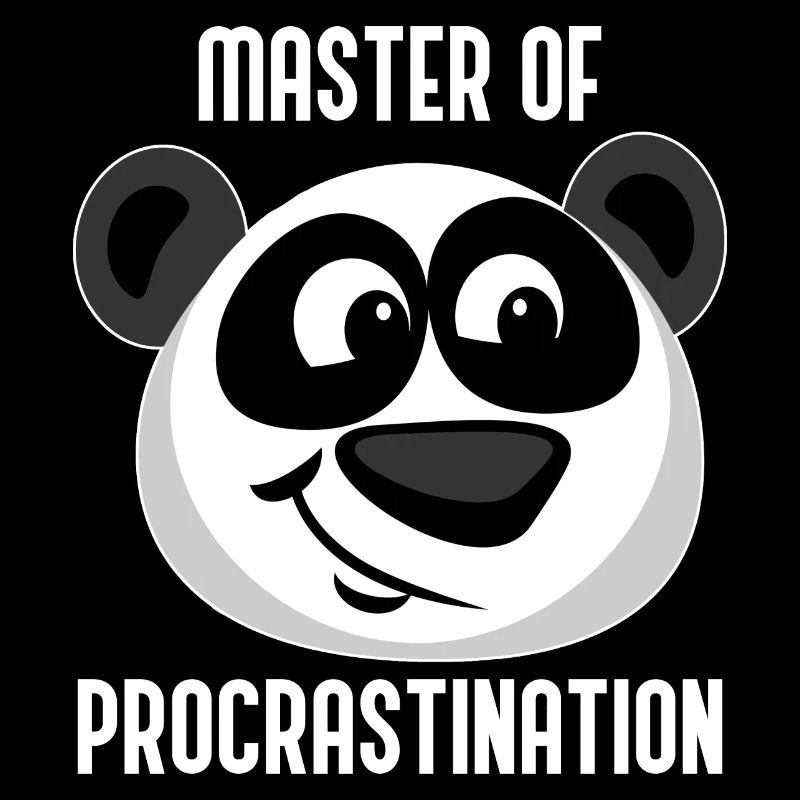 Panda Lazy Panda Bear Master of Procrastination