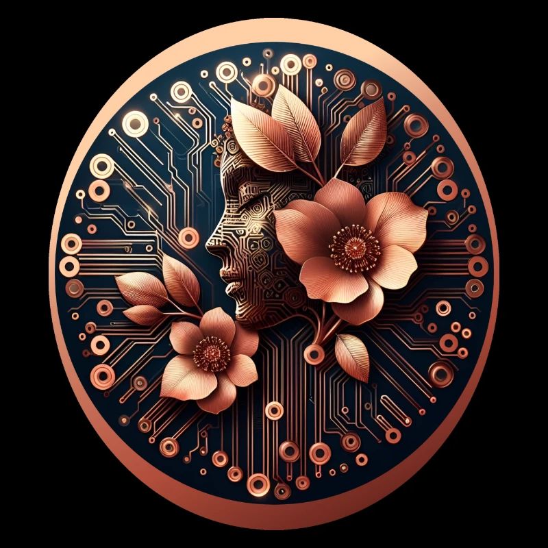 Bio Technologie KI Design Blumen