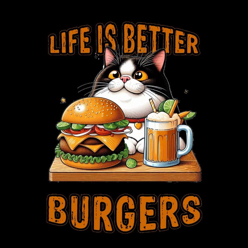 Life is better with Burgers - fat cat