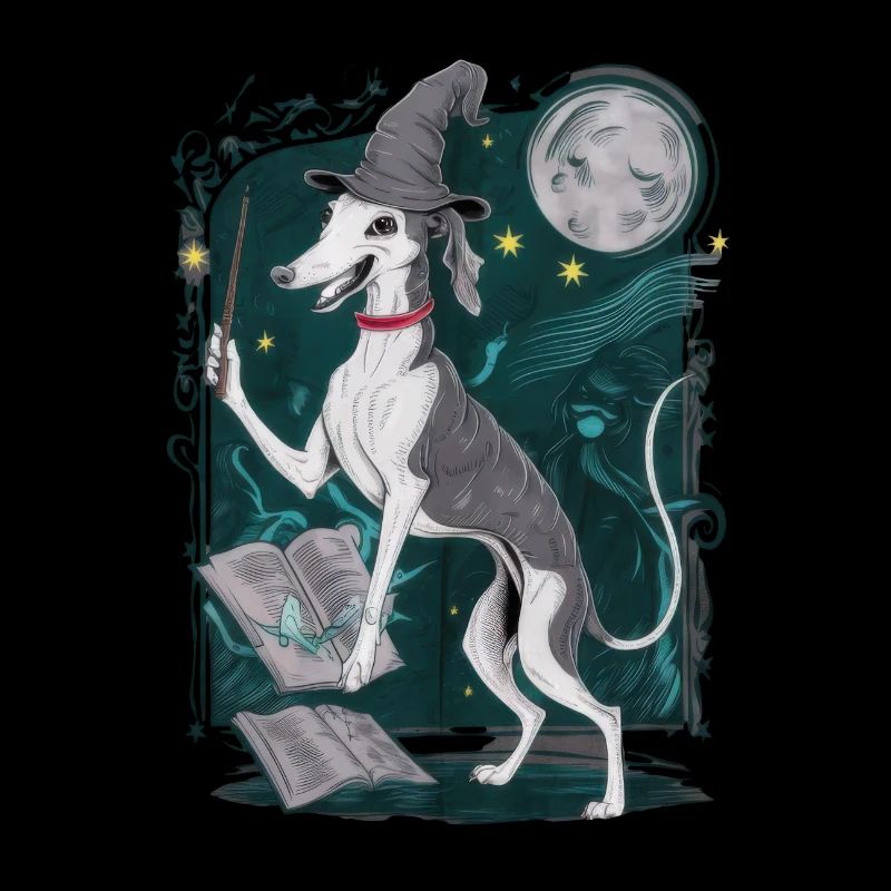 Magic Greyhound in Wizard Outfit for Wizard