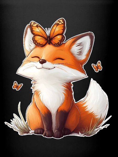 Renard et papillon