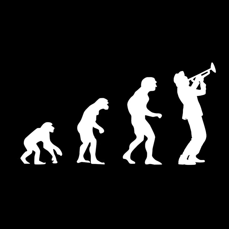 Evolution du singe au trompettiste