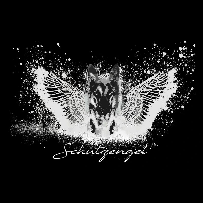 schäferhund ,hund,graffiti, schutzengel,engel